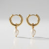 Bethany Pearl Drop Hoop